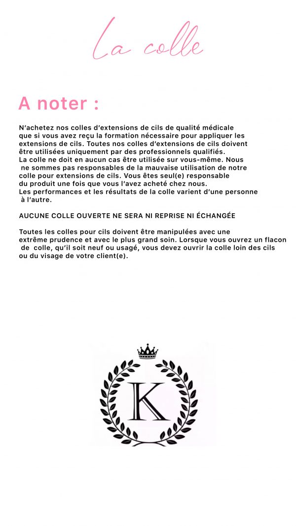 Queen K colle pour extensions de cils longue tenue – Image 5