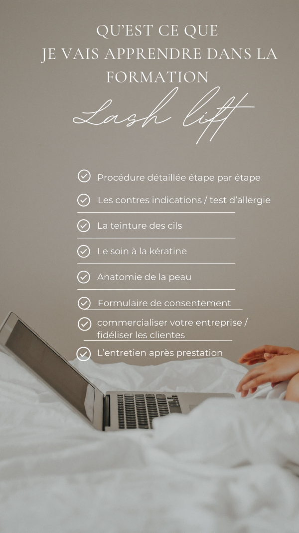 formation 2 en 1 : rehaussement de cils ,teinture,soin kératine + Lash lift coréen  (à distance ) – Image 4