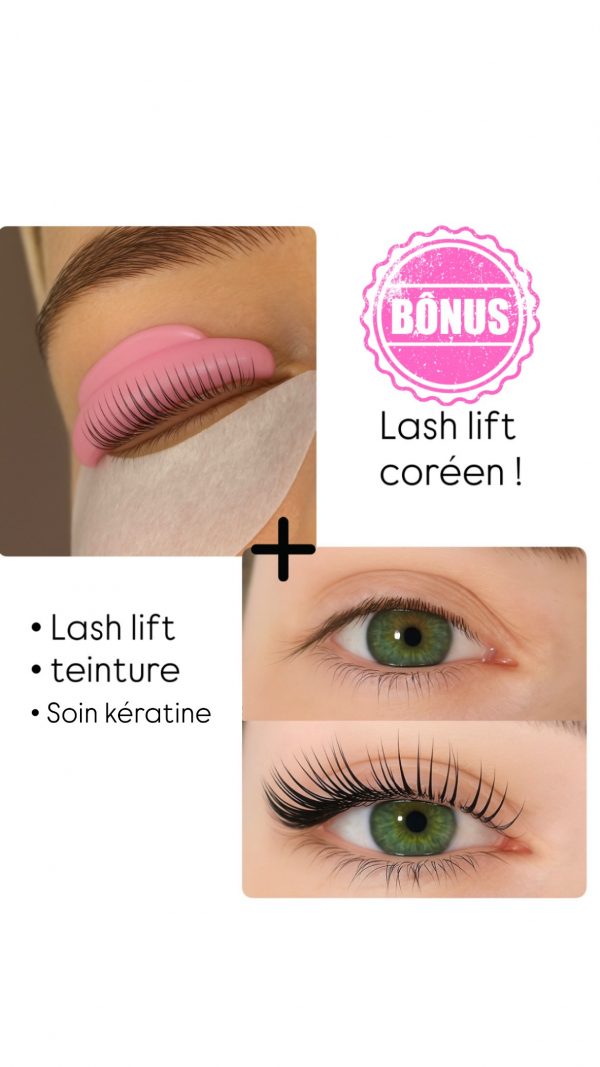 formation 2 en 1 : rehaussement de cils ,teinture,soin kératine + Lash lift coréen  (à distance )