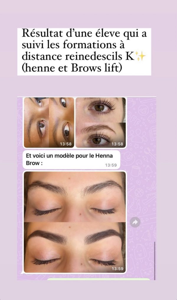 8. Pack 4 en 1 : formation Brows lift , structuration, teinture , henna brows et rehaussement de cils , soin keratine + kit inclus (à distance) – Image 8