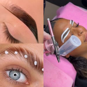 Pack 4 en 1 air brush brows,brows lift,henna brows et restructuration + kit inclus ( à distance )