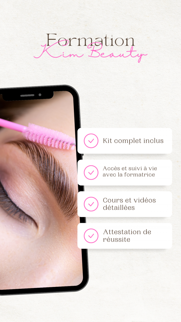 8. Pack 4 en 1 : formation Brows lift , structuration, teinture , henna brows et rehaussement de cils , soin keratine + kit inclus (à distance) – Image 4