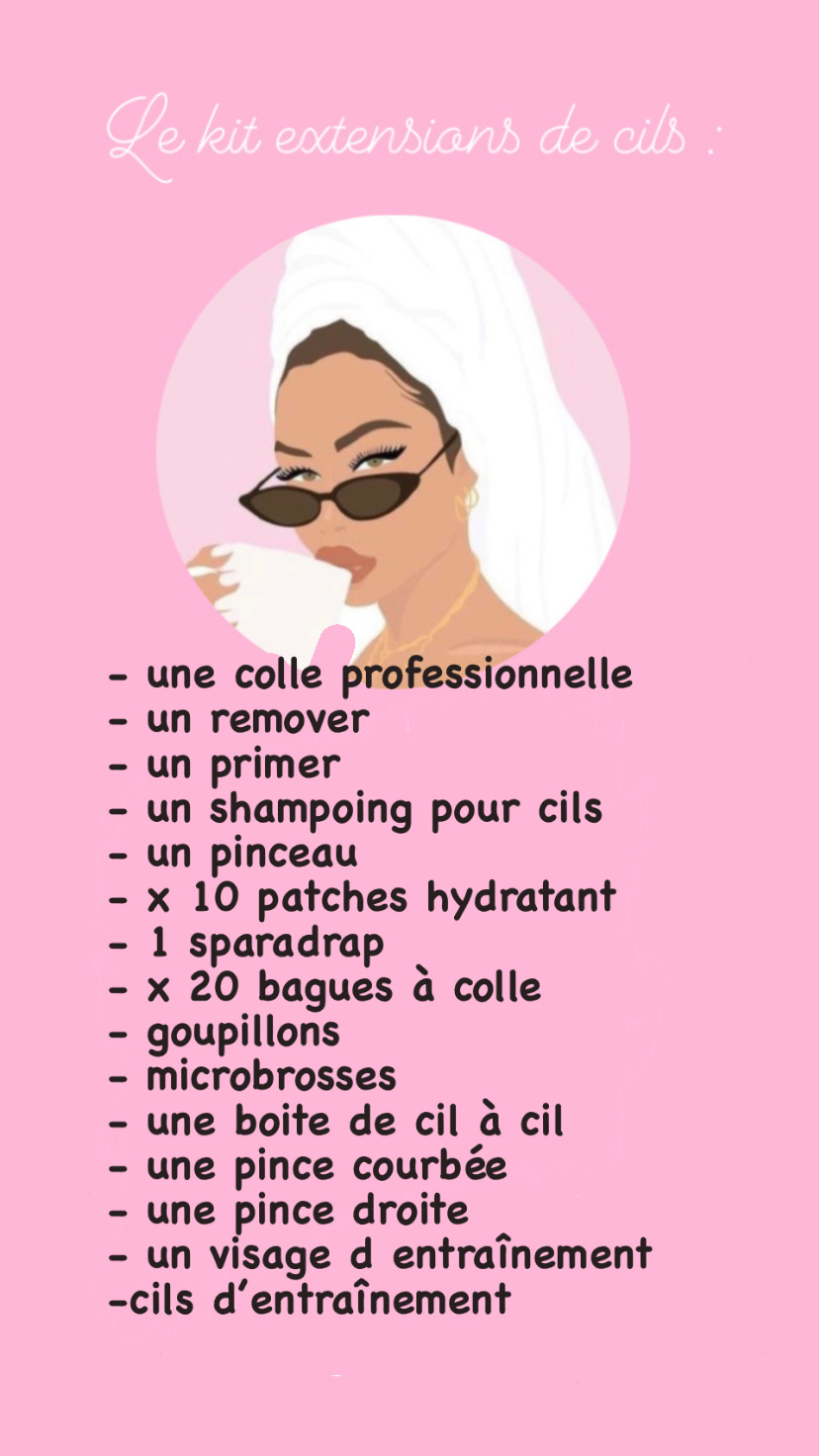 Formule Extensions de cils méthode cil a cil + kit (a distance) – Image 3