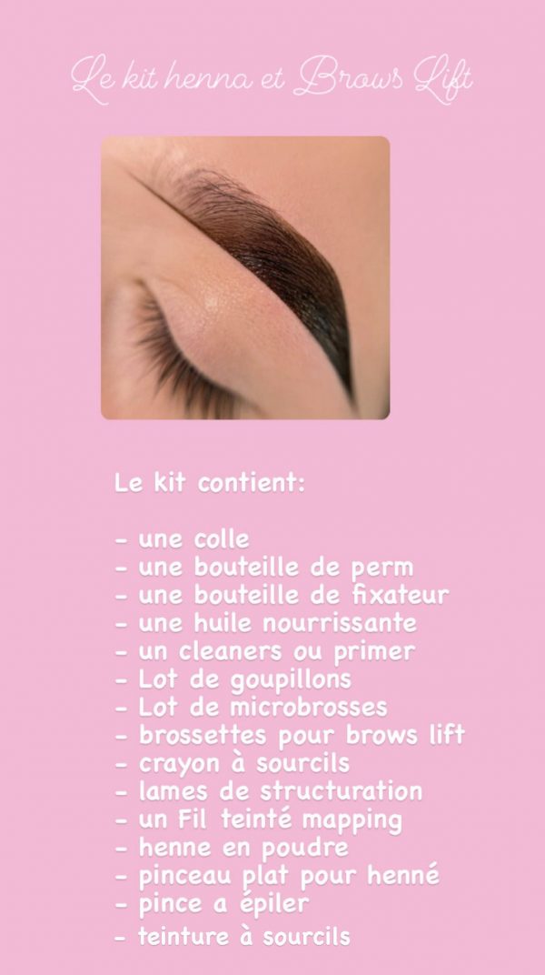 7. Formation 3 en 1 brows lift et teinture hybride avec structuration des sourcils  + Henna Brows + kit inclus (à distance) – Image 3