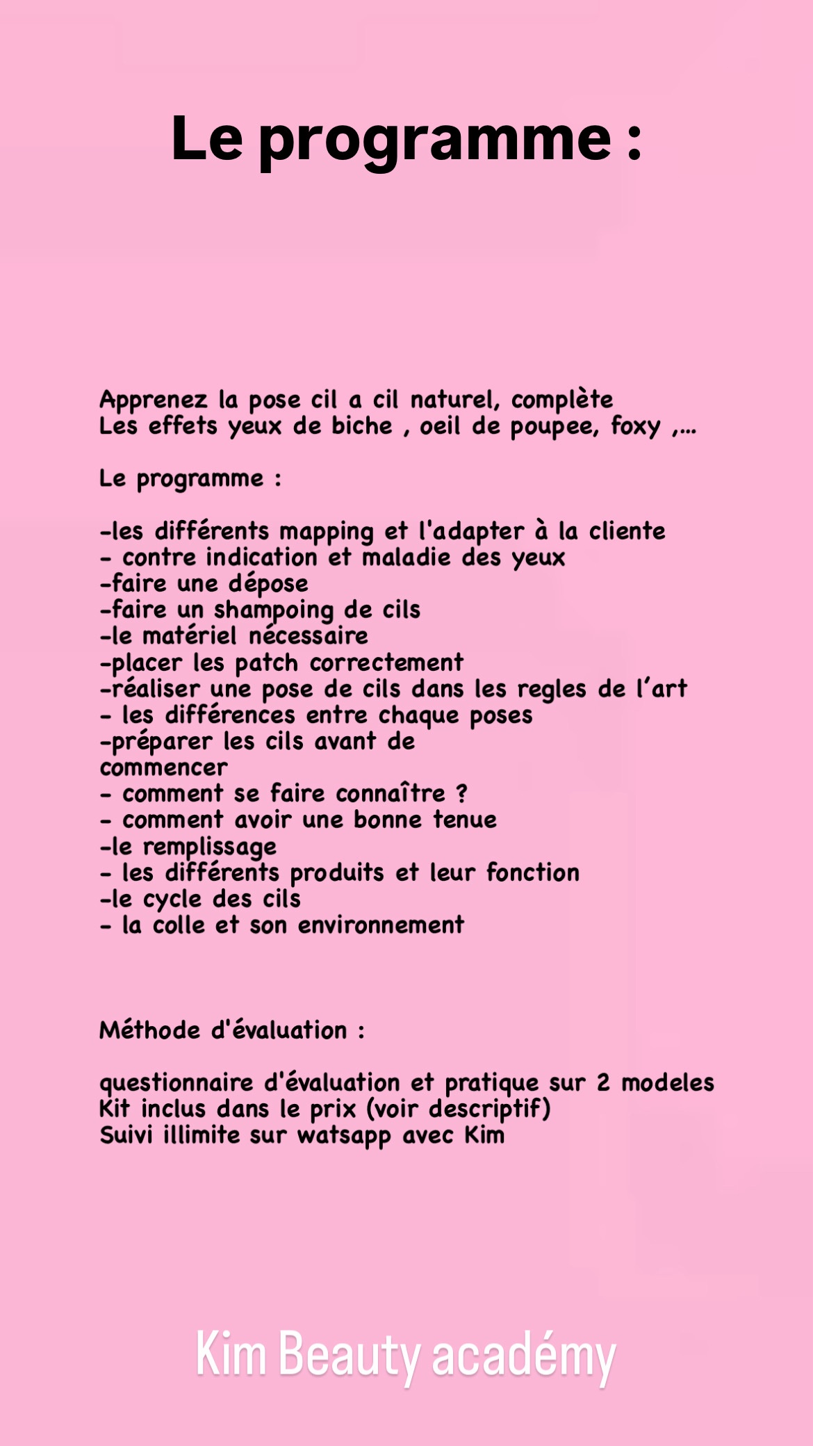 Formule Extensions de cils méthode cil a cil + kit (a distance) – Image 4