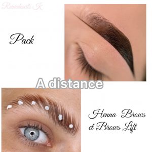 Pack 3 en 1 brows lift et teinture hybride avec structuration des sourcils + Henna Brows + kit inclus (à distance)