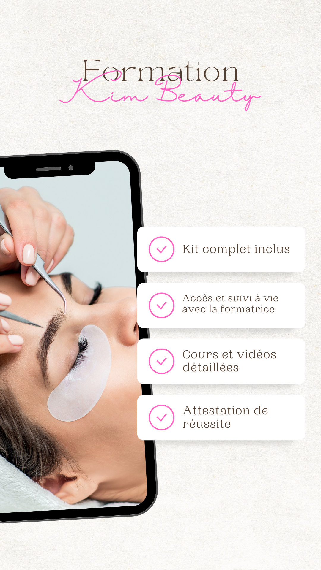 Formule Extensions de cils méthode cil a cil + kit (a distance) – Image 2