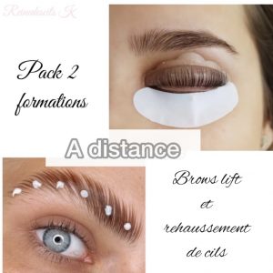 8. Pack 2 en 1 :  Brows lift, mapping , teinture & rehaussement de cils teinture + kit (A distance)
