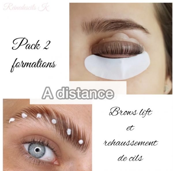 8. Pack 2 en 1 :  Brows lift, mapping , teinture & rehaussement de cils teinture + kit (A distance)