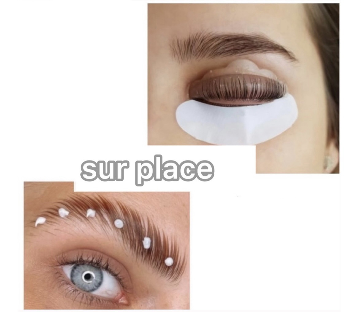 Pack 3 en 1 brows lift et teinture hybride avec structuration des sourcils + Lash lift teinture + kit inclus (1 jour sur place)