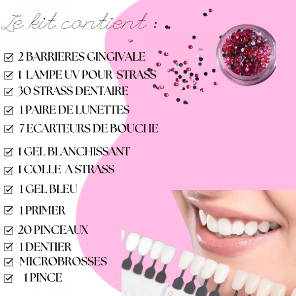 Pack 2 en 1 : formation blanchiment dentaire et strass dentaire + kit inclus sur place (sur place) – Image 2