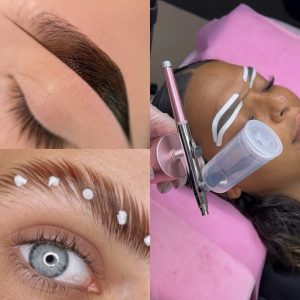 Pack 4 en 1 air brush brows,brows lift,henna brows et restructuration + kit inclus sur place (2 jours)
